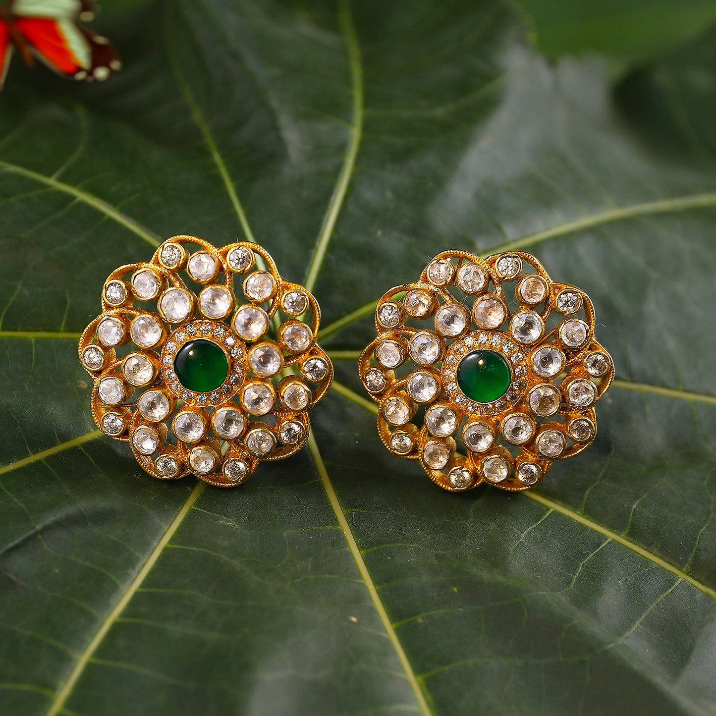 Zamrad Kundan Earrings