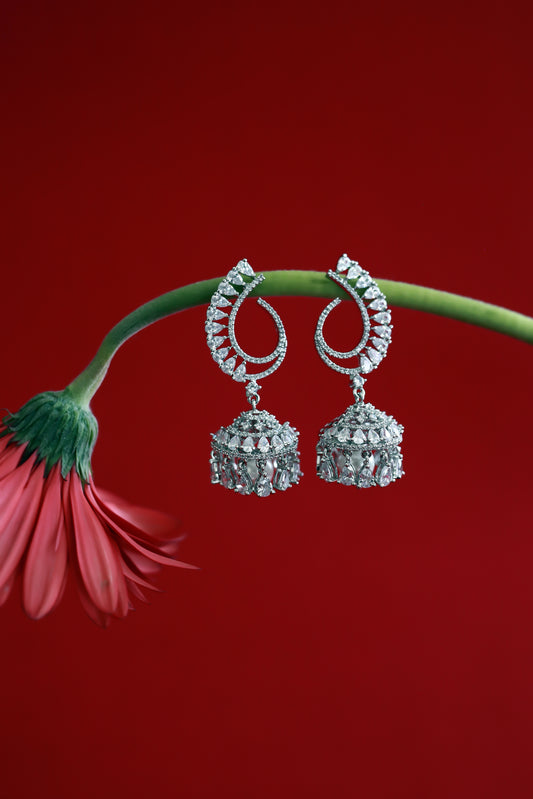 Nuala Artificial Diamond Jhumkas