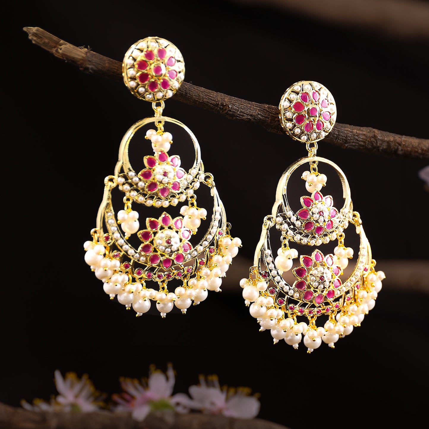 Swarna Kundan Earrings