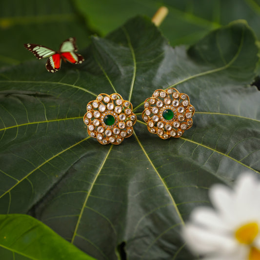 Zamrad Kundan Earrings