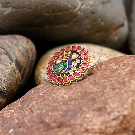 Mayura Kundan Ring
